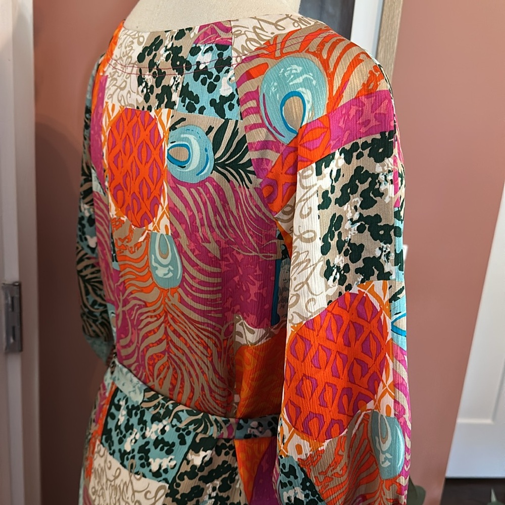 Lilly Pulitzer Keating Patchwork Silk Lined Tie W… - image 8